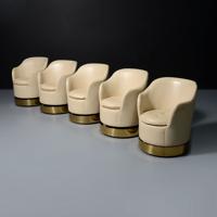 Set of 5 Swivel Lounge Chairs, Manner of Karl Springer - Sold for $1,536 on 03-01-2025 (Lot 228).jpg